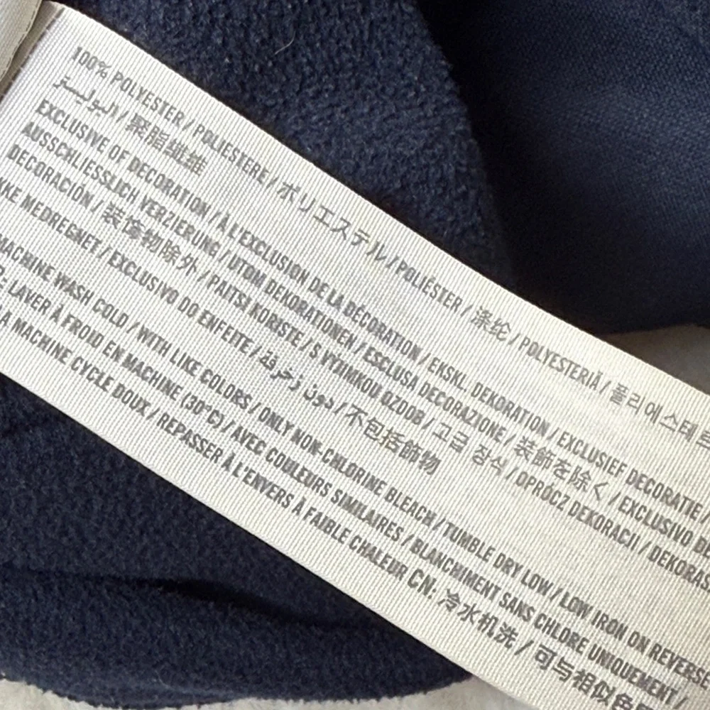 Abercrombie & Fitch Track‎ Jacket Spellout Womens M Navy Full Zip Athletic Read